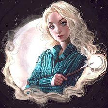 Схема вышивки «Луна Лавгуд»