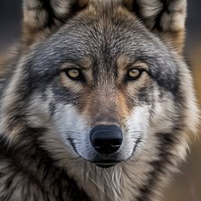 Схема вышивки «Волк»