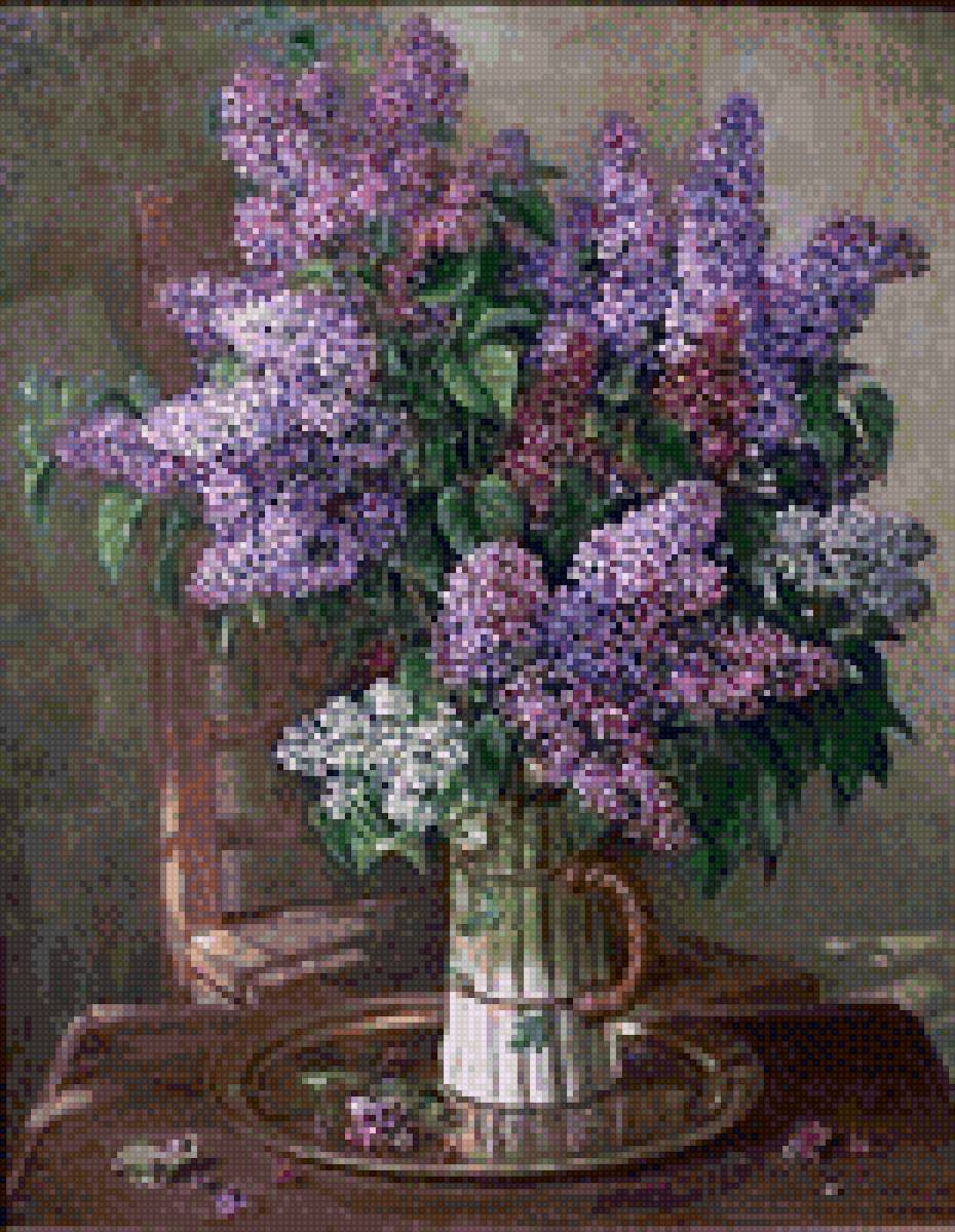 Сирень - цветы, букет - предпросмотр