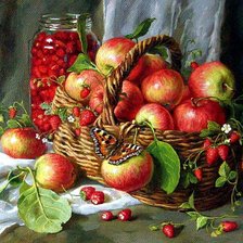 Схема вышивки «Яблочный натюрморт»