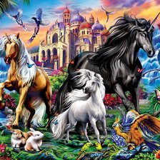 Схема вышивки «Единороги»