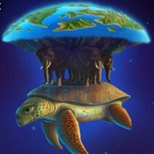 Схема вышивки «Земля стоящая на слонах и черепахе»