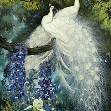 Схема вышивки «Павлины»