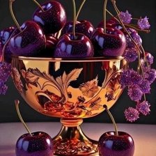 Схема вышивки «Вишня в чаше»