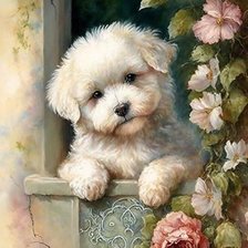 Схема вышивки «Щенок»