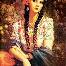 Схема вышивки «девушка»