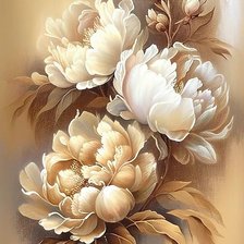 Схема вышивки «Пионы»