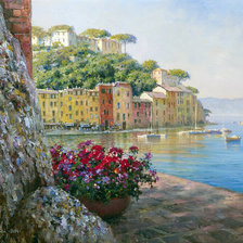 Схема вышивки «Утро в Италии»