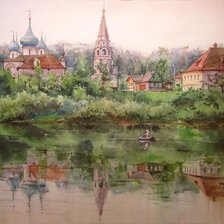 Схема вышивки «Утро в Гороховце»