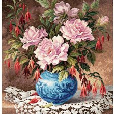 Розы и фуксии