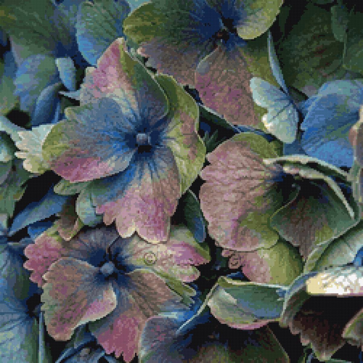 подушка гортензия - предпросмотр