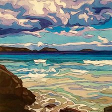 Схема вышивки «пейзаж»