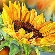 Схема вышивки «подушка подсолнух»