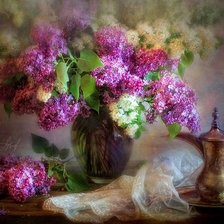 Схема вышивки «букет сирени»