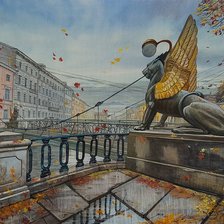 Схема вышивки «банковский мостик санкт-петербург»