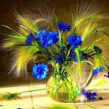 Схема вышивки «Васильки и колоски»