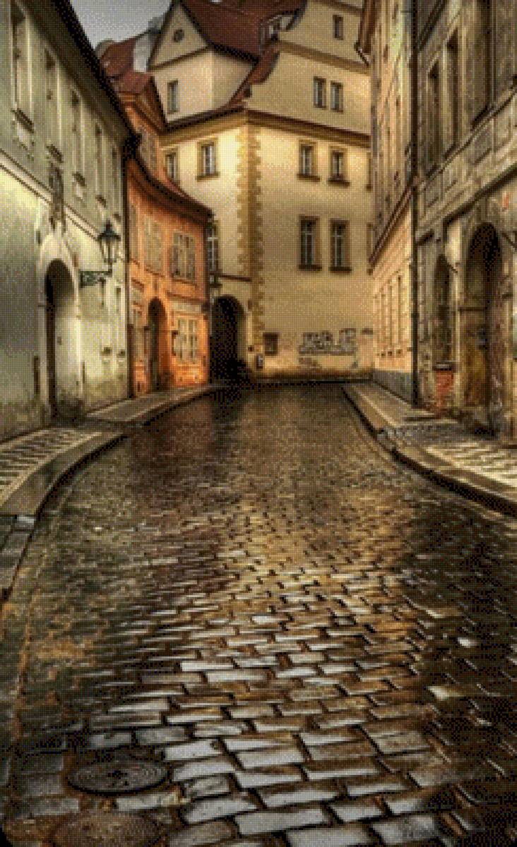 Город после дождя - дождь, улица, город - предпросмотр