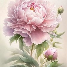 Схема вышивки «Розовый пион»