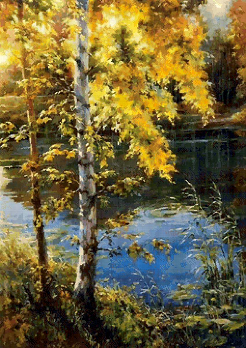 Осенний пруд - осень - предпросмотр