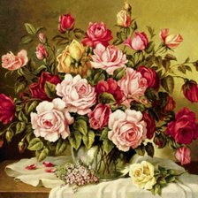 Схема вышивки «Ruze, cvece»