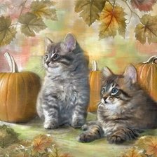 Схема вышивки «Котята»