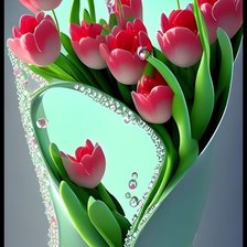 Схема вышивки «Тюльпаны»