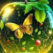 Схема вышивки «Стеклянное яблоко»