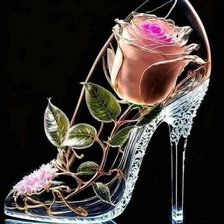 Схема вышивки «Хрустальный туфель»