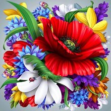 Схема вышивки «букет»