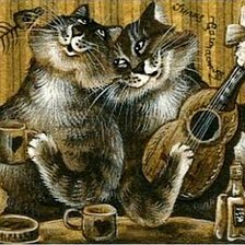 Схема вышивки «коты отдыхают»