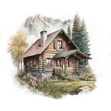 Схема вышивки «CABAÑA 2 DMC»