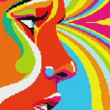 Схема вышивки «Радужная девушка»