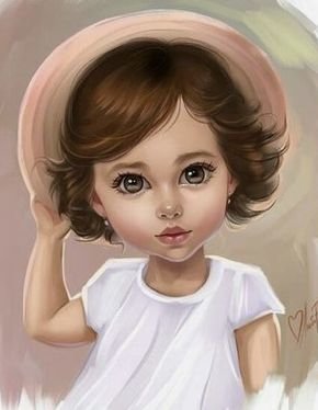 niña con sombrei - sombrero, niña - оригинал