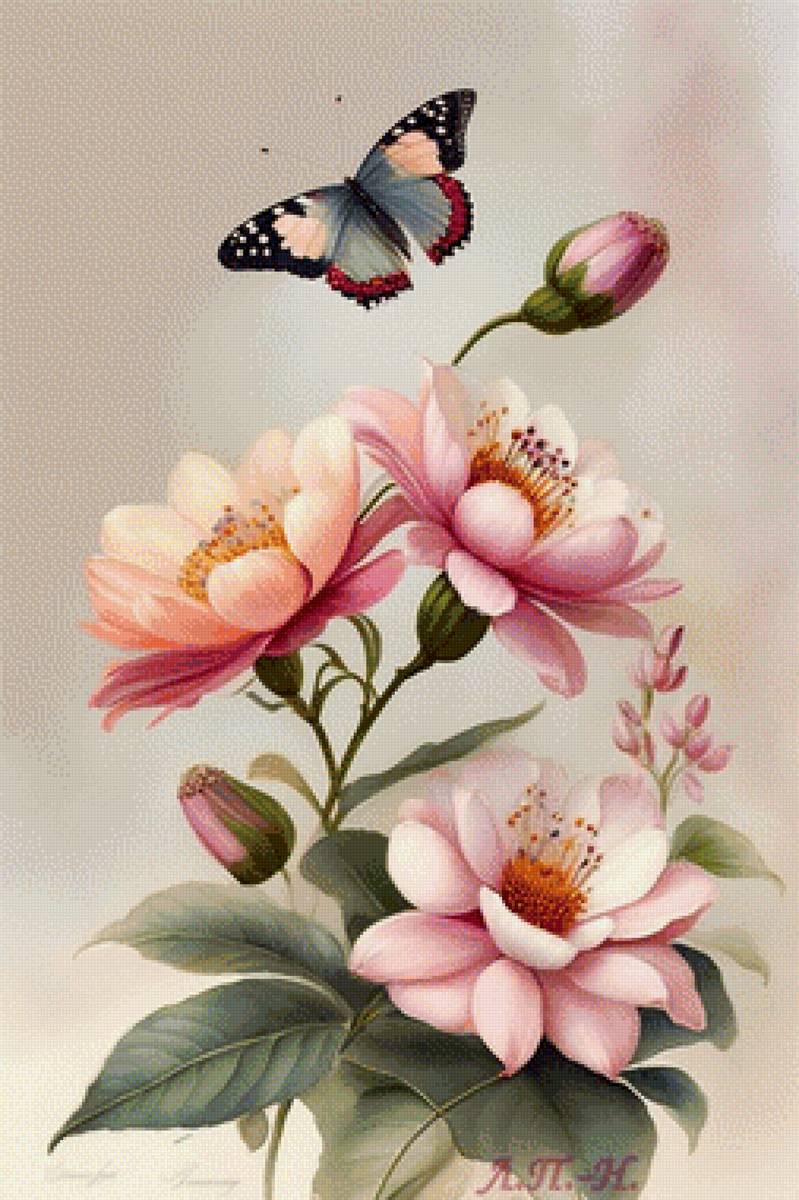 Цветы и бабочка 🦋 - цветы и бабочка 🦋 - предпросмотр