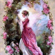 Дама в цветах