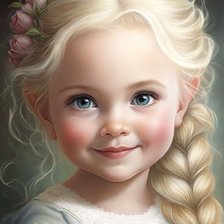 Схема вышивки «niña trenza rubia»