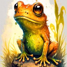 Схема вышивки «Грустная жаба 2»