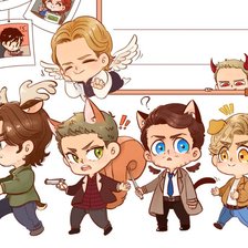 Схема вышивки «Лапушки-чибики»