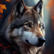 Схема вышивки «Волк»