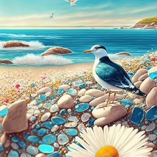 Схема вышивки «Cảnh biển»