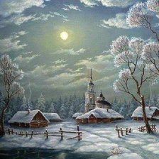 Схема вышивки «Noc, zima»