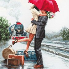 Схема вышивки «Coupleรถไฟ»