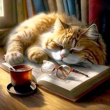 Схема вышивки «Рыжий кот»