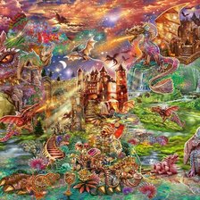 Схема вышивки «Драконы»