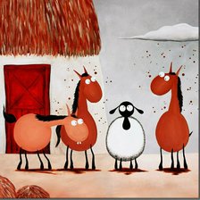 Схема вышивки «Двор»