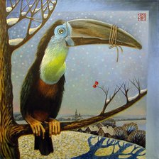 Схема вышивки «Птица»