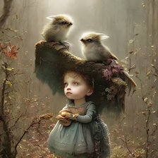 Схема вышивки «wood girl»