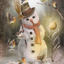 Схема вышивки «snowman»