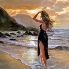 Схема вышивки «Закат на море»