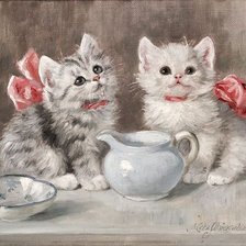 Схема вышивки «Котята»